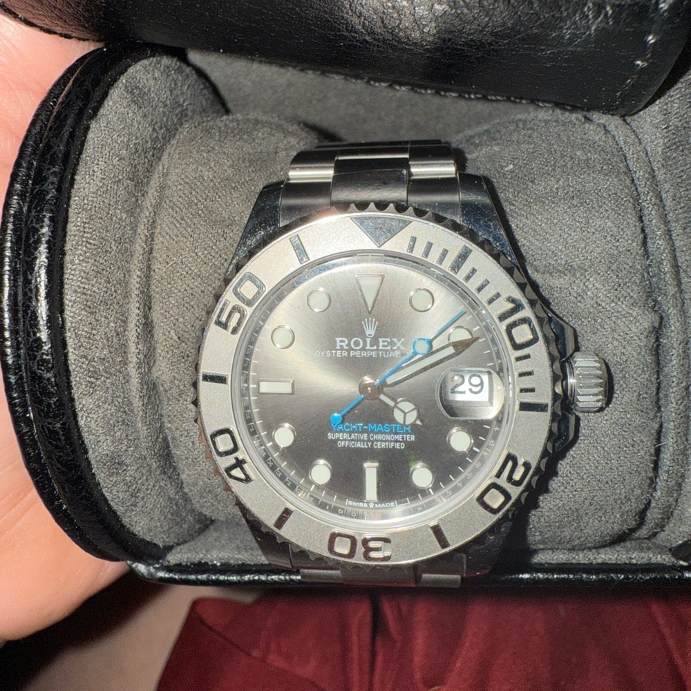 Rolex Yacht-Master Silver and Black Watch